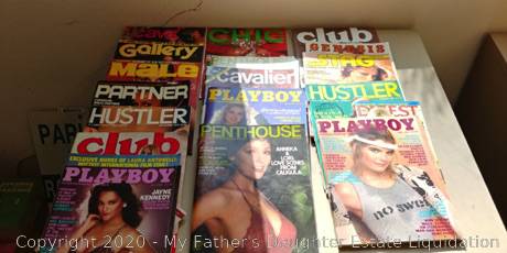 At Auction: Group of 20+ Vintage Adult Magazines